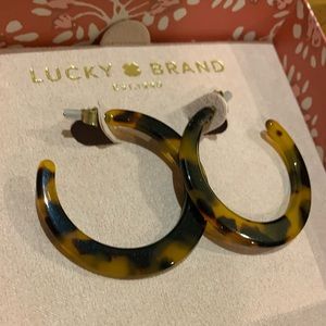 Lucky Brand Tortoise Earrings Hoops